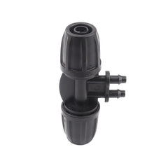 3pcs 8/11 9/12mm Garden Hose Connectors Micro Irrigation Pipe Tee Joint Elbow Reducing Connector Pipe Hose End Plug Thread Joint