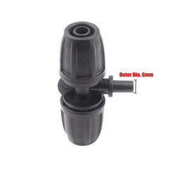 3pcs 8/11 9/12mm Garden Hose Connectors Micro Irrigation Pipe Tee Joint Elbow Reducing Connector Pipe Hose End Plug Thread Joint