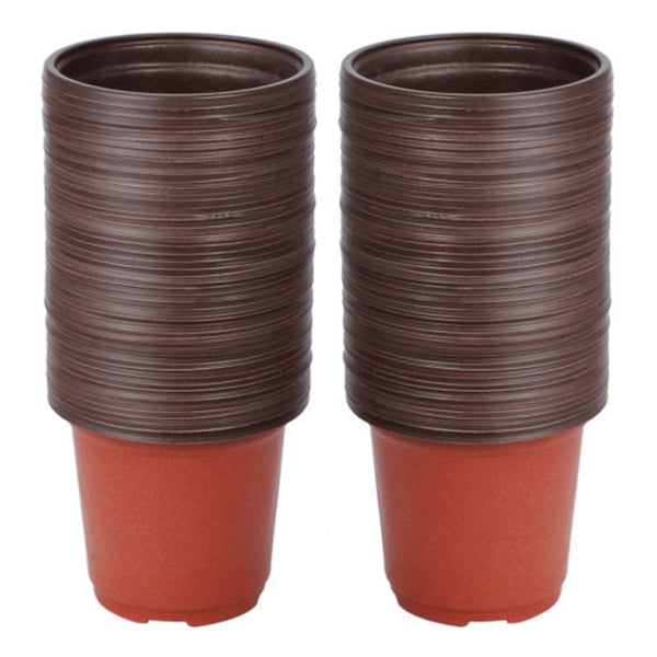100pcs 10*7*9CM Plastic Grow Box Fall Resistant Seedling Tray For Home Garden Plant Pot Nursery Transplant Flower Seedling Pots