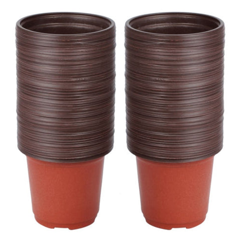 100pcs 10*7*9CM Plastic Grow Box Fall Resistant Seedling Tray For Home Garden Plant Pot Nursery Transplant Flower Seedling Pots