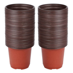 100pcs 10*7*9CM Plastic Grow Box Fall Resistant Seedling Tray For Home Garden Plant Pot Nursery Transplant Flower Seedling Pots