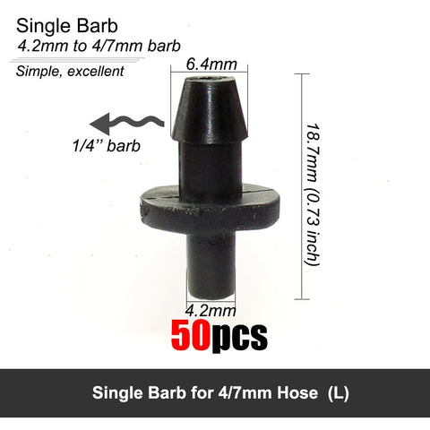 MUCIAKIE Garden Water Connector for 1/4'' 1/8'' Tubing Hose Accessories Joint Adapter Barbed Tees Cross Eng Plug Equal Adaptors