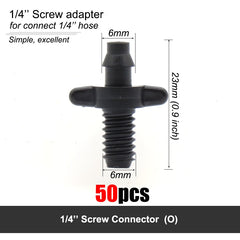 MUCIAKIE Garden Water Connector for 1/4'' 1/8'' Tubing Hose Accessories Joint Adapter Barbed Tees Cross Eng Plug Equal Adaptors