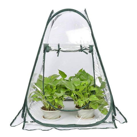 Portable Folding Mini Transparent Garden Plant Flower Cover Tent Mini Greenhouses PVC Warm Room Garden Greenhouse Pop Up Outdoor