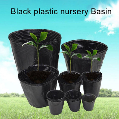 New 100pcs Nursery pot plastic Plant Seeds nursery box garden Propagation Container Grow Bag Garden Supplies Flower pot plug