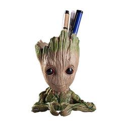 Flower Pot Baby Groot Flowerpot Cute Toy Pen Pot Holder PVC Hero Model Baby Tree Man Garden Plant Pot Groot