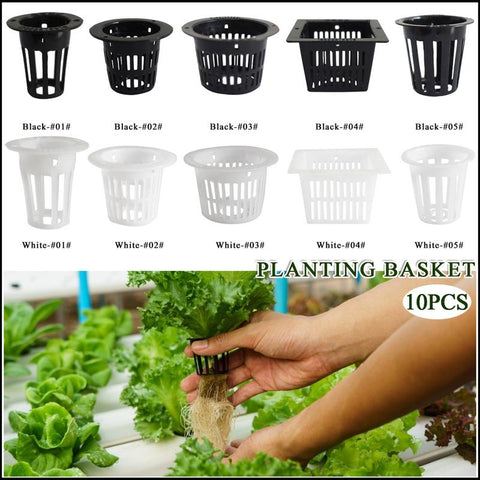 10pcs Heavy Duty Hydroponic Mesh Pot Net Cup Basket Hydroponic Aeroponic Plant Grow Garden Clone