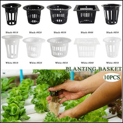 10pcs Heavy Duty Hydroponic Mesh Pot Net Cup Basket Hydroponic Aeroponic Plant Grow Garden Clone