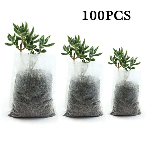 100Pcs 8*10cm/9*10cm non-woven fabric seeding nursery bags Nursery Pots Seedling raising Bags Fabrics Garden Supplies