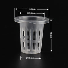 50pcs Growing Basket Hydroponics Basket Vegetable Soilless Growing Plastic Mesh Pot High Quality Garden Planting Pots