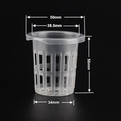 50pcs Growing Basket Hydroponics Basket Vegetable Soilless Growing Plastic Mesh Pot High Quality Garden Planting Pots