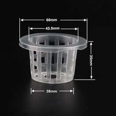 50pcs Growing Basket Hydroponics Basket Vegetable Soilless Growing Plastic Mesh Pot High Quality Garden Planting Pots