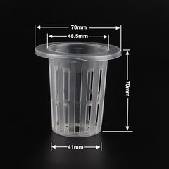 50pcs Growing Basket Hydroponics Basket Vegetable Soilless Growing Plastic Mesh Pot High Quality Garden Planting Pots