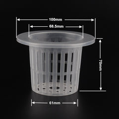 50pcs Growing Basket Hydroponics Basket Vegetable Soilless Growing Plastic Mesh Pot High Quality Garden Planting Pots