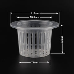 50pcs Growing Basket Hydroponics Basket Vegetable Soilless Growing Plastic Mesh Pot High Quality Garden Planting Pots
