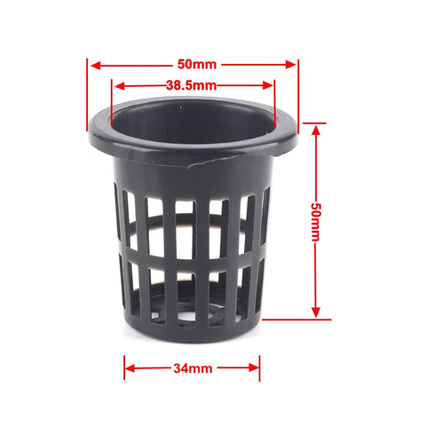 50pcs Growing Basket Hydroponics Basket Vegetable Soilless Growing Plastic Mesh Pot High Quality Garden Planting Pots