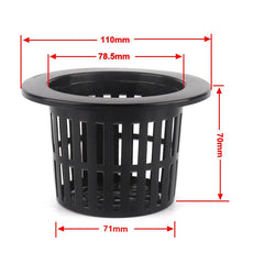 50pcs Growing Basket Hydroponics Basket Vegetable Soilless Growing Plastic Mesh Pot High Quality Garden Planting Pots