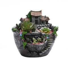 Succulent Plants Planter Flowerpot Resin Flower Pot Desktop Potted Holder Home Garden Decoration Plants Holder