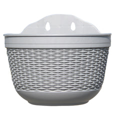 Imitation Rattan Weaving Creative Flower Planter Garden Pot Flowerpot Wall Hanging Plant Grow Basin Baskets Yard Balcony