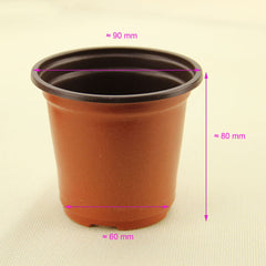 Nursery Pots 20Pcs/set Plastic Unbreakable Round Flower Pot  Planter Home Garden Decor 9 X 8 X 6cm Small Flower Pot