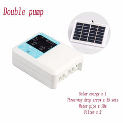 1/2 Pump Intelligent Garden Automatic Watering Device Solar Energy ChargingPotted Plant Drip Irrigation Water Pump Timer System