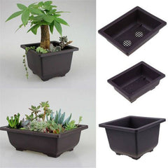 Balcony Plant Bowl Flower Pot Home Bonsai Planter Nursery Damp-proof Plastic Pots Succulent plants Square Pot Garden Recycling