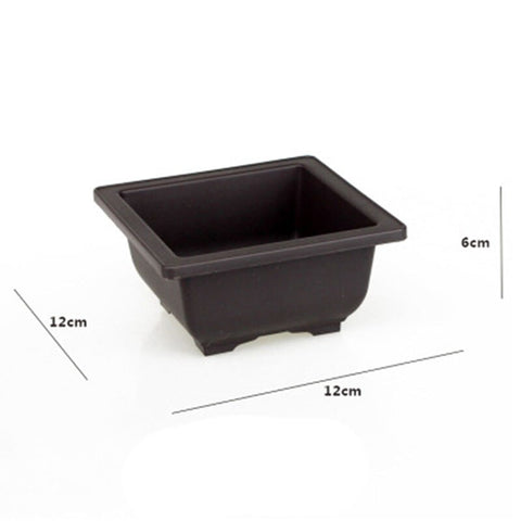 Nordic-style Flowers Bonsai Pots with Tray Plastic Balcony Square/Rectangle Plants Bowl Nursery Pots Balcony Garden Supplies