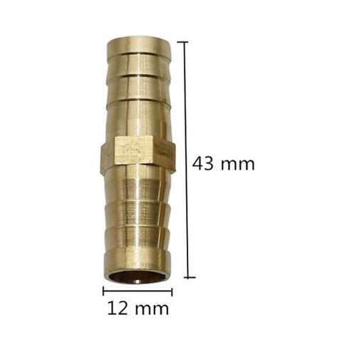 Brass Barbed Straight Hose Joiner OD 6mm,8mm,10mm,12mm Air Fuel Water Pipe Gas Tubing Aquarium Hose Accessory