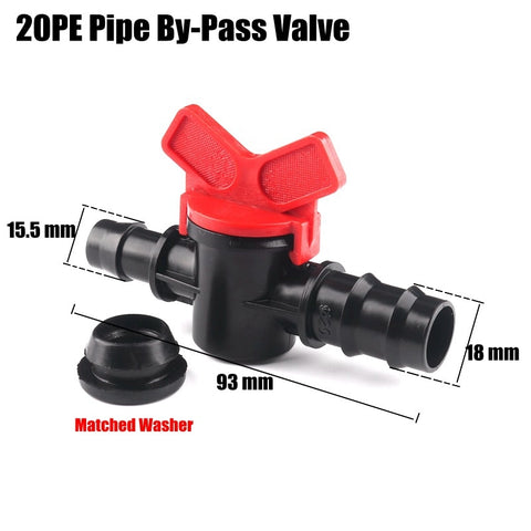 3pcs 8Kinds Socket Type Irrigation Ball Valve Micro Drip Irrigation Hose Connectors Agricultural Watering Kits PE Pipe Valve