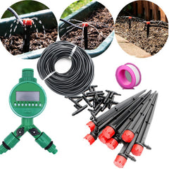 20/25/30m Garden DIY Automatic Watering Micro Drip Irrigation System Garden Self Watering Kits Adjustable Dripper Spray Cooling