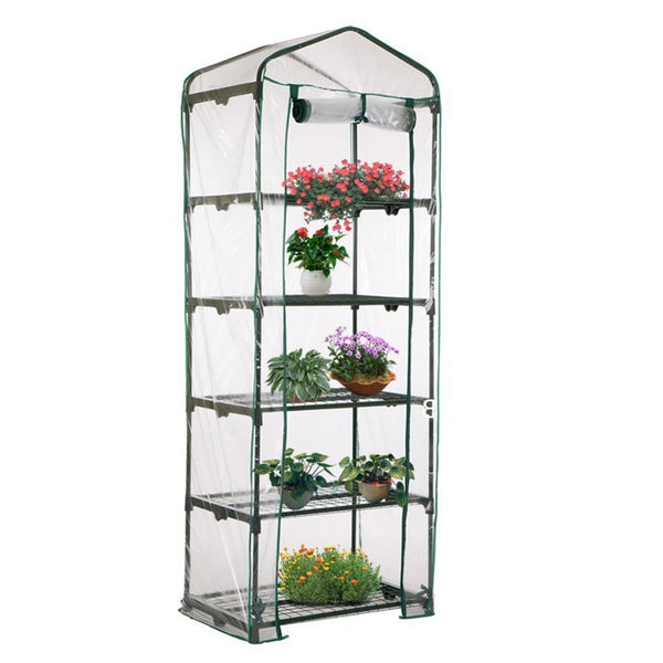 PVC Warm Garden Tier Mini Household Plant Greenhouse Cover Protect Plants Flowers  Homes Garden Decoration (without Iron Stand)