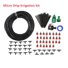 25m Micro Drip Irrigation System Plant Automatic Spray Greenhouse Watering Kits Garden Hose Adjustable Dripper Sprinkler XJ