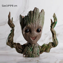 Strongwell Baby Groot Flowerpot Flower Pot Planter Figurines Tree Man Cute Model Toy Pen Pot Garden Planter Flower Pot Gift