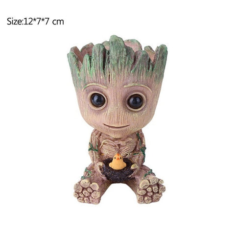 Strongwell Baby Groot Flowerpot Flower Pot Planter Figurines Tree Man Cute Model Toy Pen Pot Garden Planter Flower Pot Gift