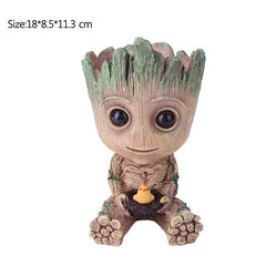 Strongwell Baby Groot Flowerpot Flower Pot Planter Figurines Tree Man Cute Model Toy Pen Pot Garden Planter Flower Pot Gift