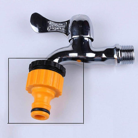 1pcs Quick Tap Water Connector Adapter Fast Coupling Adaptor Drip Tape 3/4"and 1/2" Barbed Irrigation Hose Connector Garden Tool