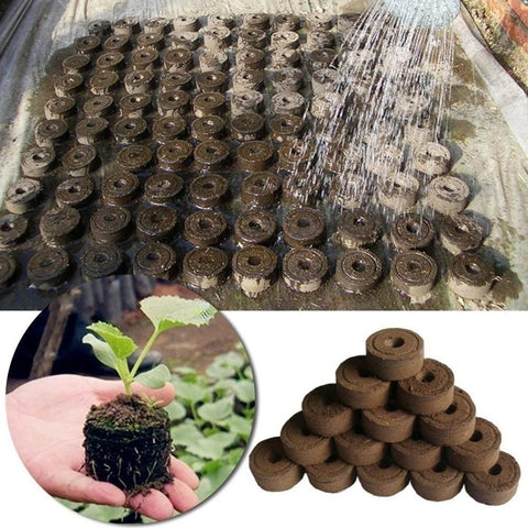 10pcs 30mm Professional Peat Pellets Plant Starting Soil Block Jiffy Seedling Plugs Environmental Garden Nursery Transplanting