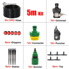 MUCIAKIE 25M Garden Micro Irrigation Kits Drip Kits Misting Watering System Watering Automatic Adjustable Dripper Atomizer Sets