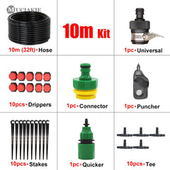 MUCIAKIE 25M Garden Micro Irrigation Kits Drip Kits Misting Watering System Watering Automatic Adjustable Dripper Atomizer Sets