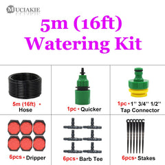 MUCIAKIE 25M Garden Micro Irrigation Kits Drip Kits Misting Watering System Watering Automatic Adjustable Dripper Atomizer Sets