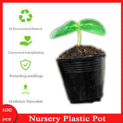 100PCS Nursery Pots 2 Size Round Flower Seedlings Sowing Plant Nursery Room Pots Plants Garden Growing Pot Home Garden Planter