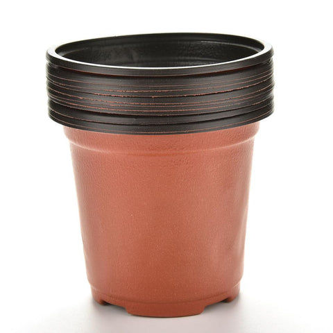 10 Pcs/Set Plastic Round Flower Pot Nursery Pots Planter Home Garden Decor