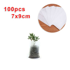 100pcs Biodegradable Non-woven Nursery Bags Plant Grow Fabric cloth Seedling Raising Pots flower Grow bags Planting Bags garden