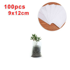 100pcs Biodegradable Non-woven Nursery Bags Plant Grow Fabric cloth Seedling Raising Pots flower Grow bags Planting Bags garden