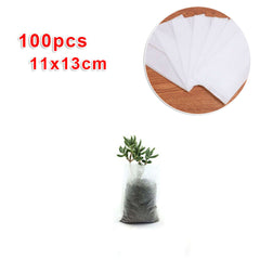 100pcs Biodegradable Non-woven Nursery Bags Plant Grow Fabric cloth Seedling Raising Pots flower Grow bags Planting Bags garden