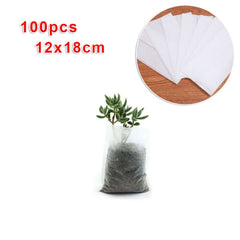 100pcs Biodegradable Non-woven Nursery Bags Plant Grow Fabric cloth Seedling Raising Pots flower Grow bags Planting Bags garden