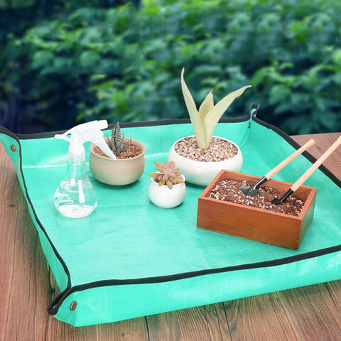 Waterproof Flowerpot Transplanting Pot Pad Anti dirty Garden Flowerpot Pad PE Kneelers Work Cloth For Green Plant Tool