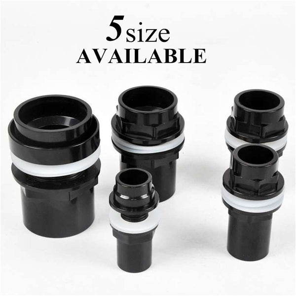 20/25/32/40/50mm Black Aquarium Connector PVC Waterproof Pipe Butt Fish Tank Straight Fitting Joint Fish Tank Tools Accessory