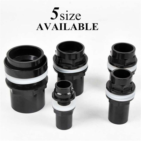 20/25/32/40/50mm Black Aquarium Connector PVC Waterproof Pipe Butt Fish Tank Straight Fitting Joint Fish Tank Tools Accessory