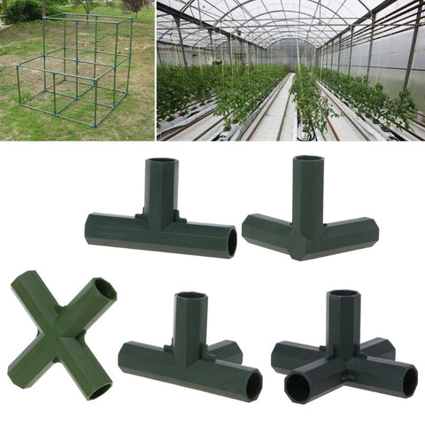 Plastic 16mm/0.63in Hose Connector Flat Right Angle 3/4/5 Ways Joint Rack Assemble Adapter Tube Parts Home Gardening Tools